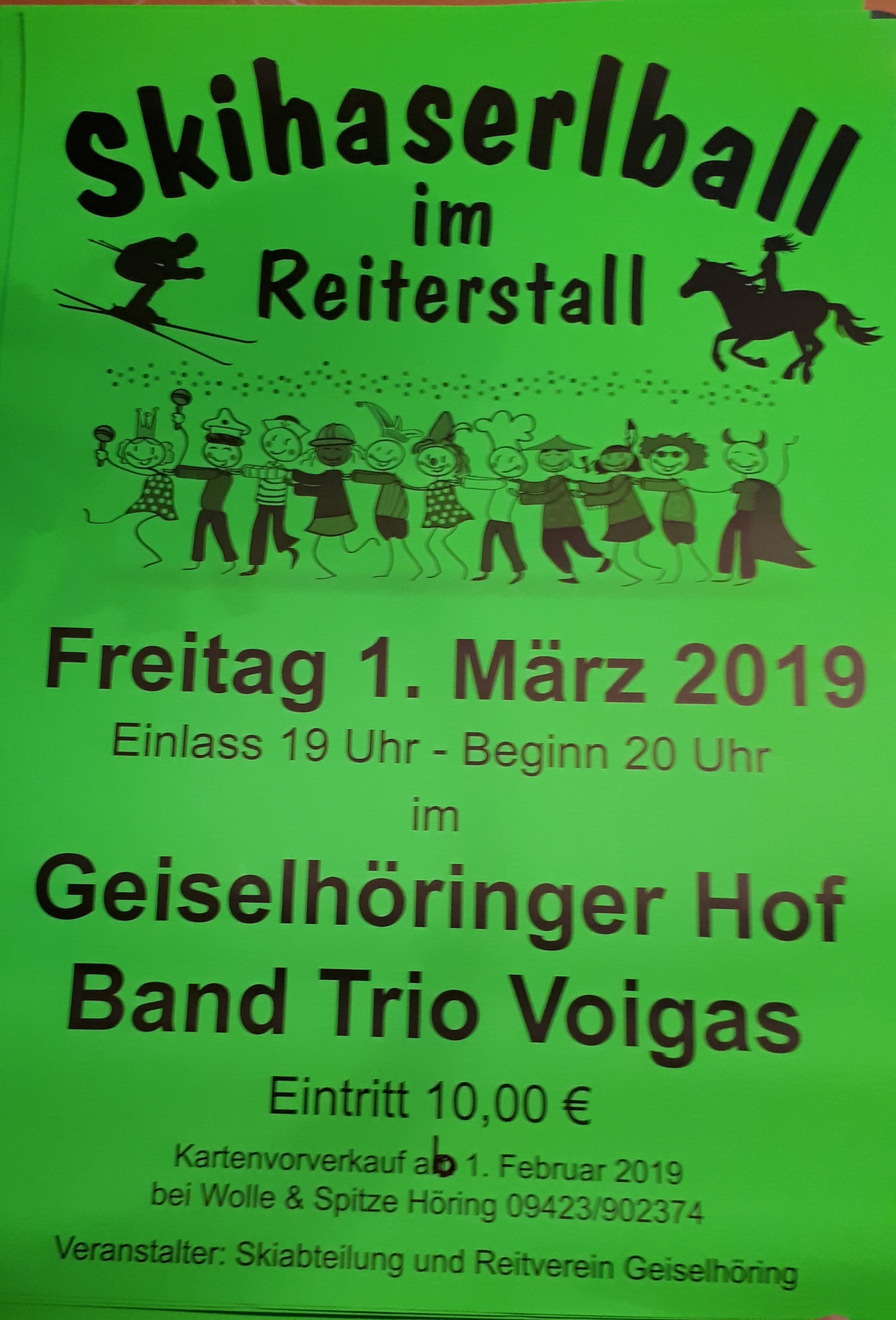 Faschingsball mit dem Skiclub Geiselhöring im Geiselhöringer Hof